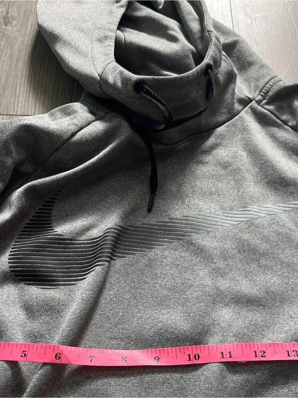 Nike Therma-Fit Mens Gray Hooded Pullover Sweatshirt Hoodie Size Large